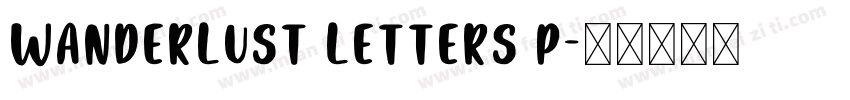 Wanderlust Letters P字体转换
